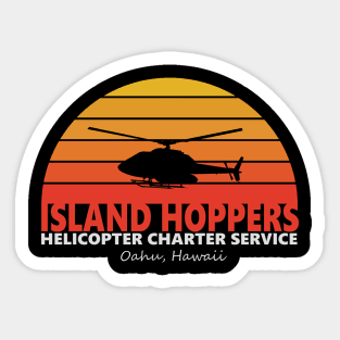 Island Hoppers Helicopter Charter Service 1980 Sticker